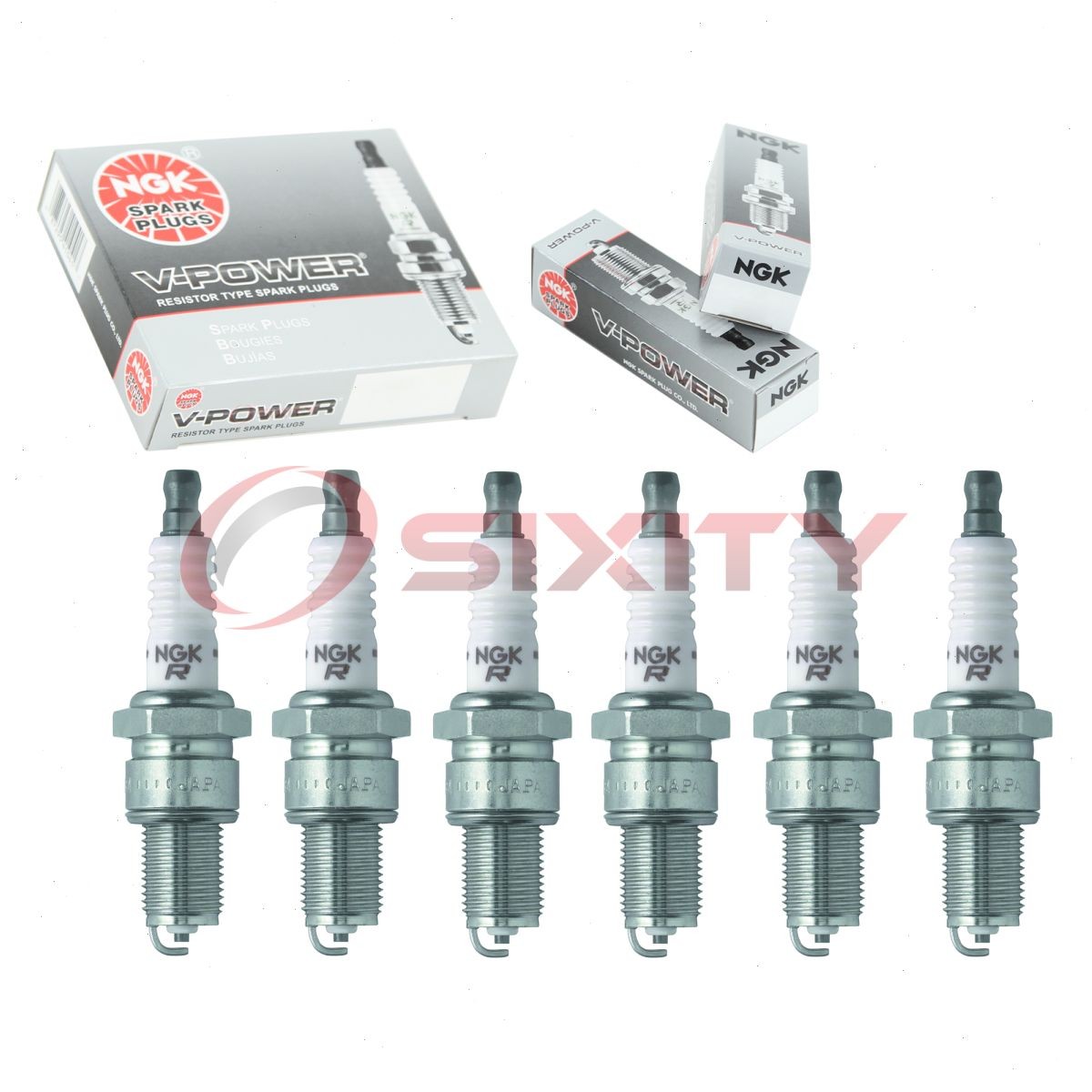 6 pcs NGK V-Power Spark Plugs for 1987-2000 Dodge Grand Caravan 3.0L  3.0L hi