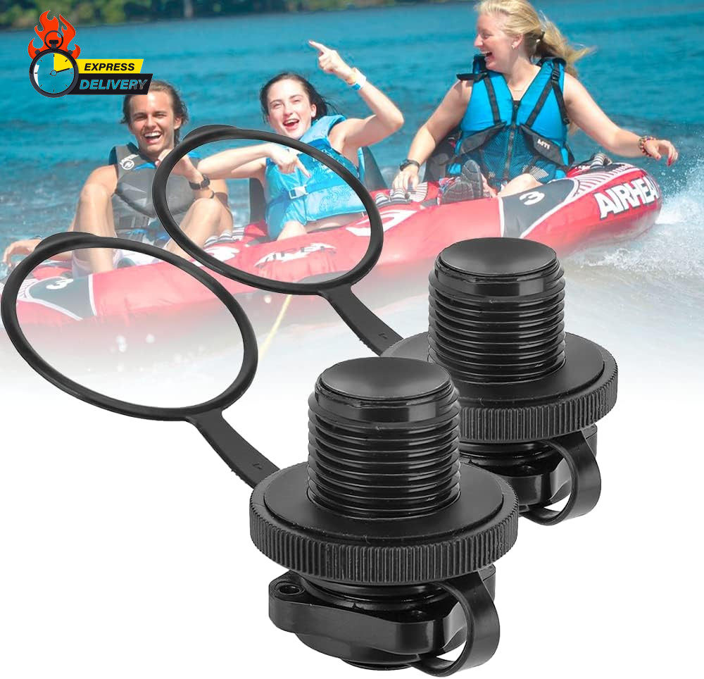 2PCS Towable Tube Plug, 20Mm/0.79" Boston Valve, Inflatable Boat Air Valve, Air