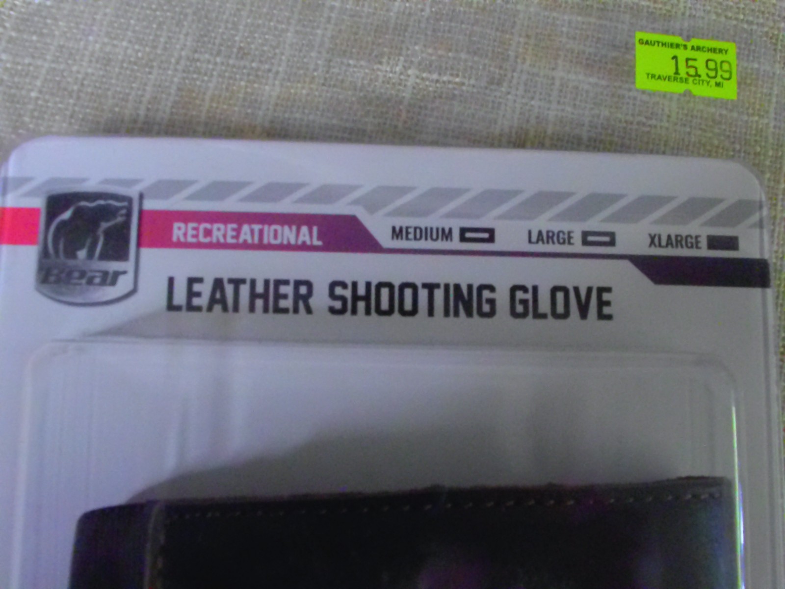 Bear Archery Leather Shooting Glove SIZE X-LARGE