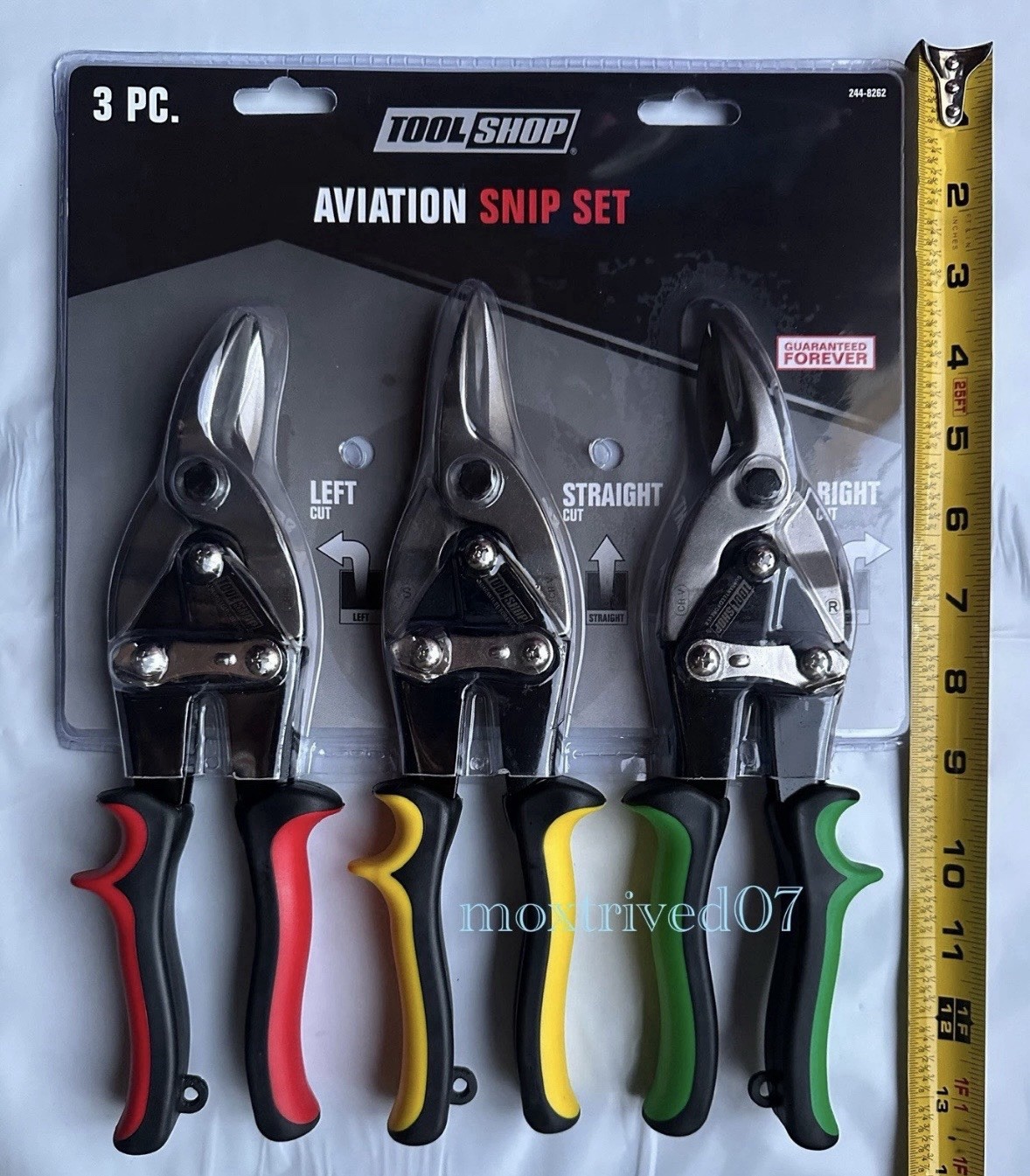3 PCS 10” Aviation Tin Snip Set Straight Left Right Cut Sheet Metal Cutter Shear