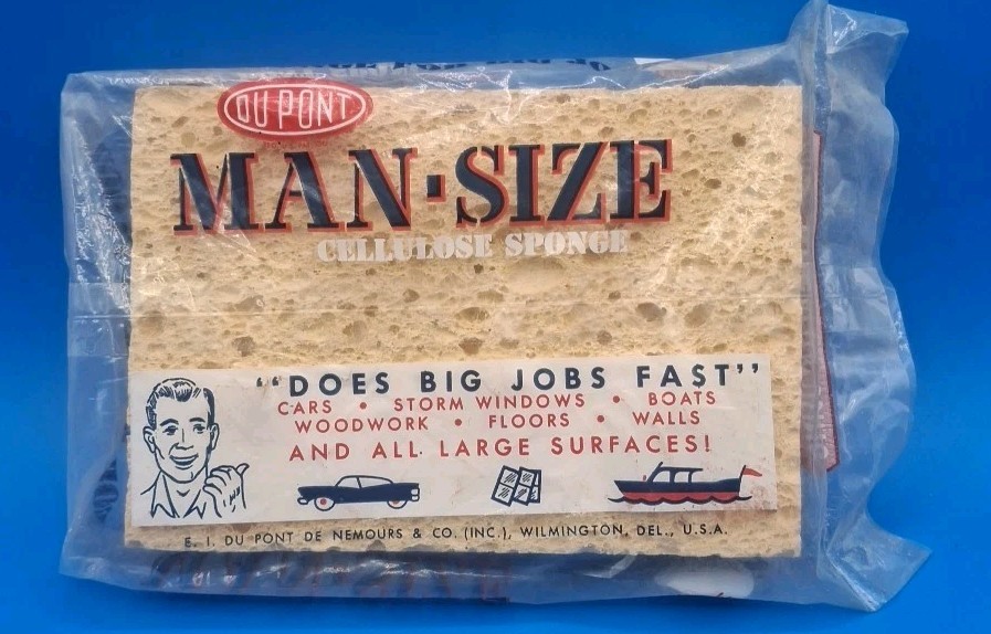 NOS Sealed VTG DuPont MAN-SIZE Cellulose Sponge For Cars Boats Storm Windows USA