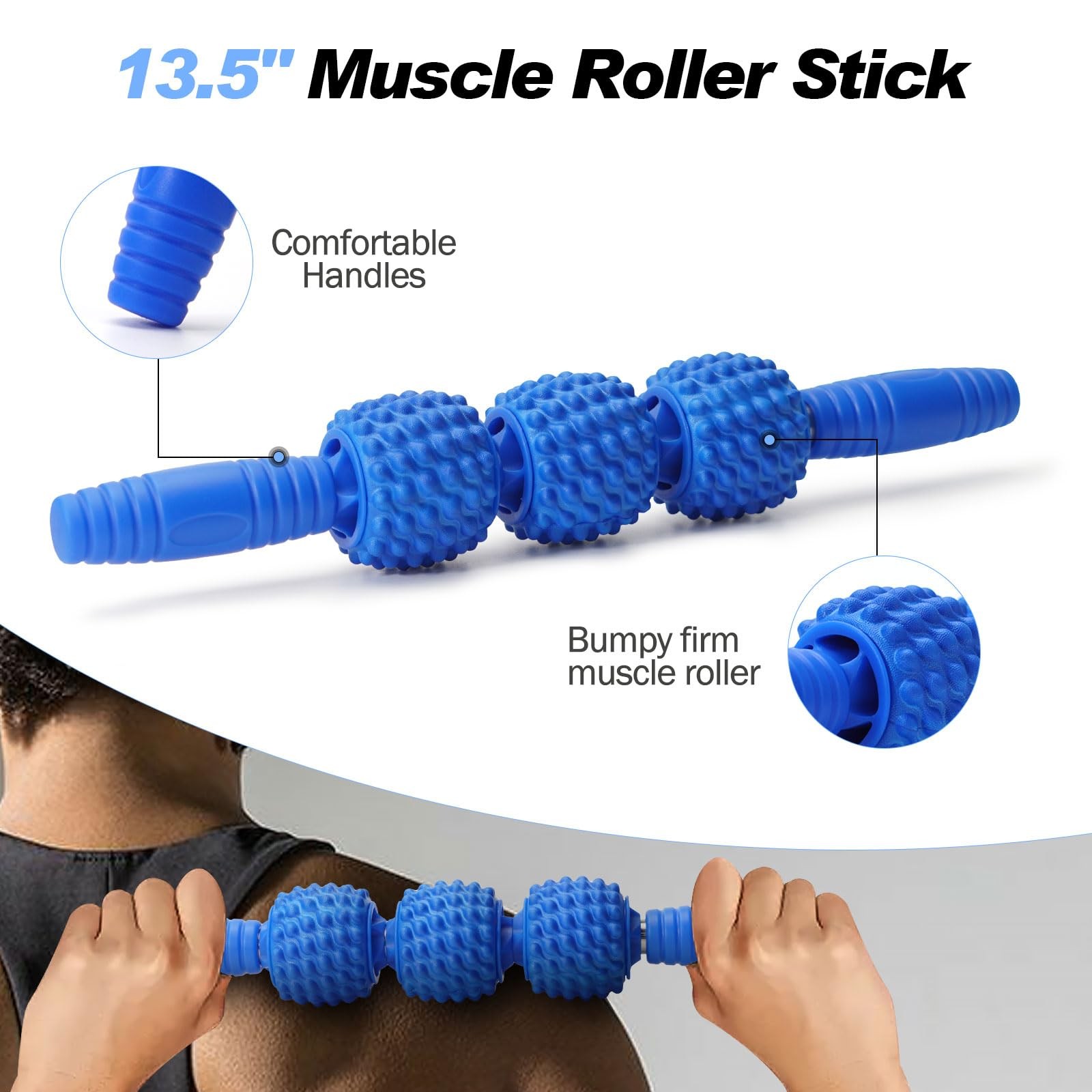 5 in 1 Foam Roller Set High Density Patented Foam Roller for Exercise