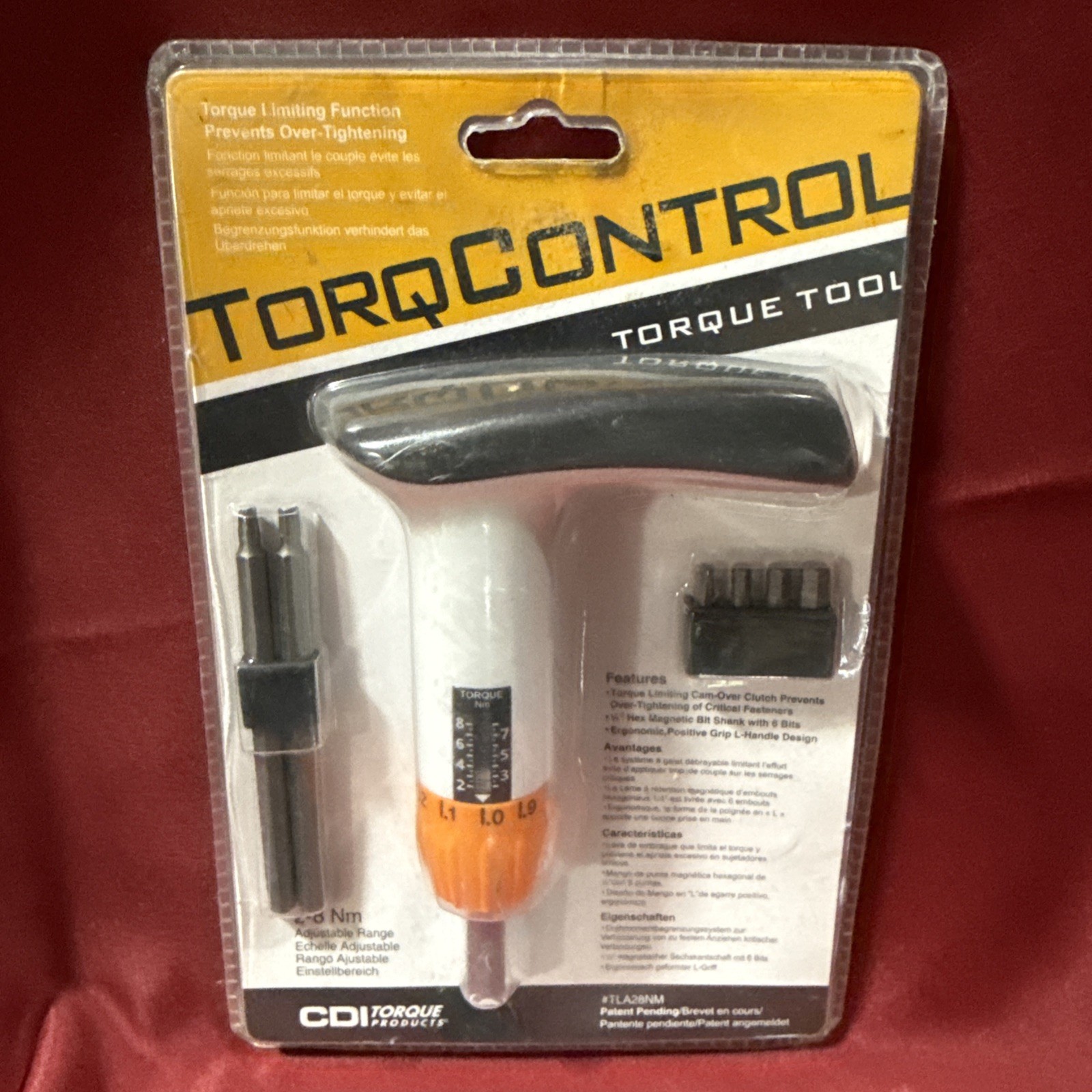 Torqcontrol - Torque Tool 1/4" Hex Magnetic Bit Shank W/6 Bits 2.0 - 8.0nm CDI