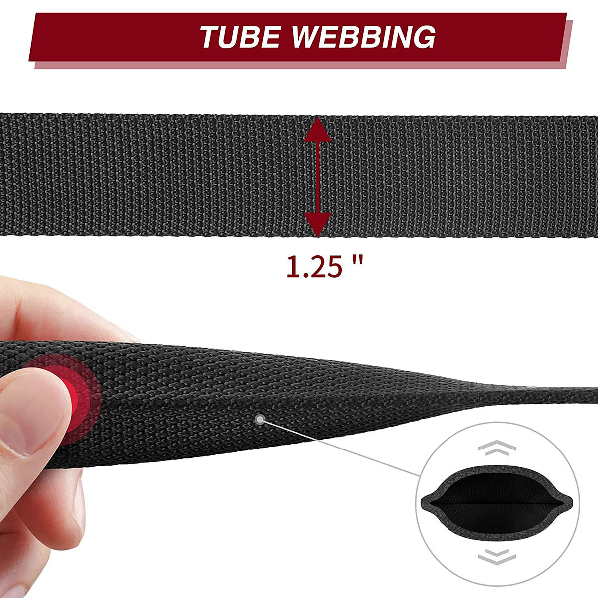 1.25"Tactical 2-Point Rifle Sling Fast-Loop Adjustable Gun Strap Airsoft Hunting
