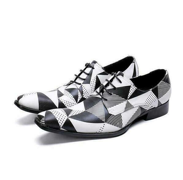 Mens Casual Pointy Toe Leather Business Dress Formal Wedding Oxfords Shoes New