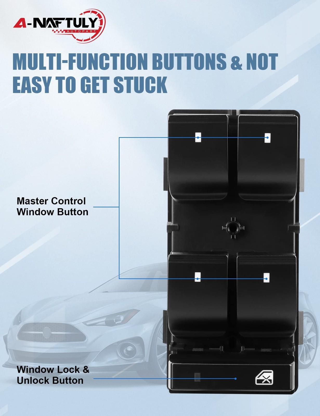 Power Window Switch Driver Side Door Lock Mirror Switch Replacement for 2007-...