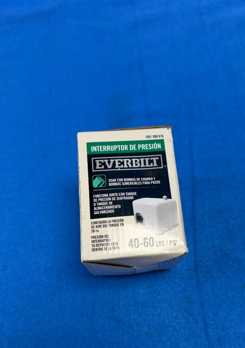 Everbilt EBPS4060 40/60 PSI Well Pump Pressure Switch New Open Box