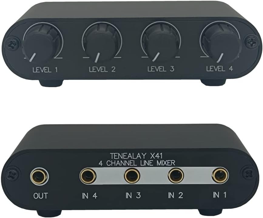 Mini 4-Channel Passive Mixer - Perfect for Connecting Multiple Audio Sources