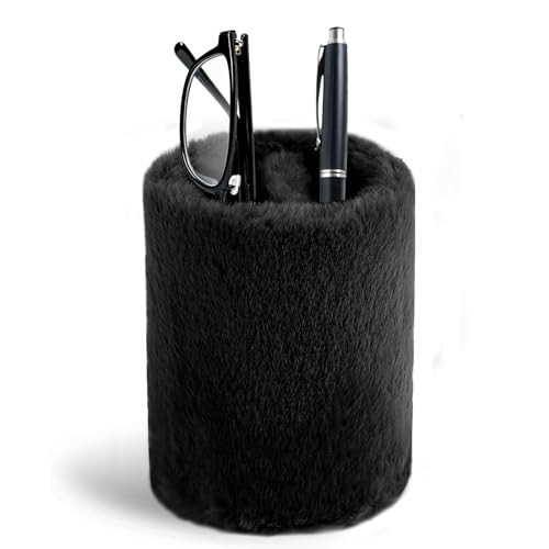 Eyeglass Holder for Nightstand,Anti-scratch Plush Eyeglass Stand Glasses Black