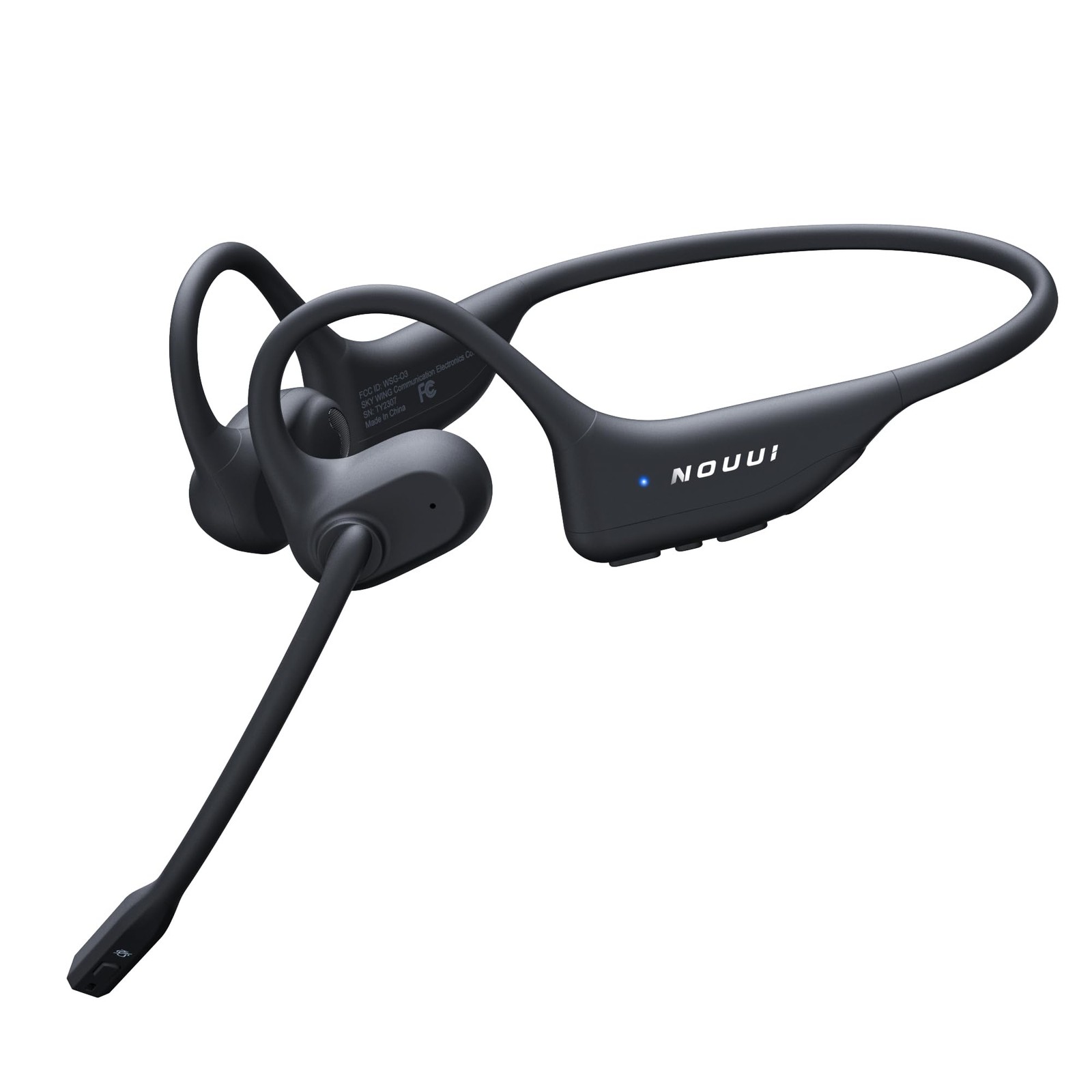 Open Ear Headphones with Mic, Dual Connection Bluetooth Headset with Micropho...