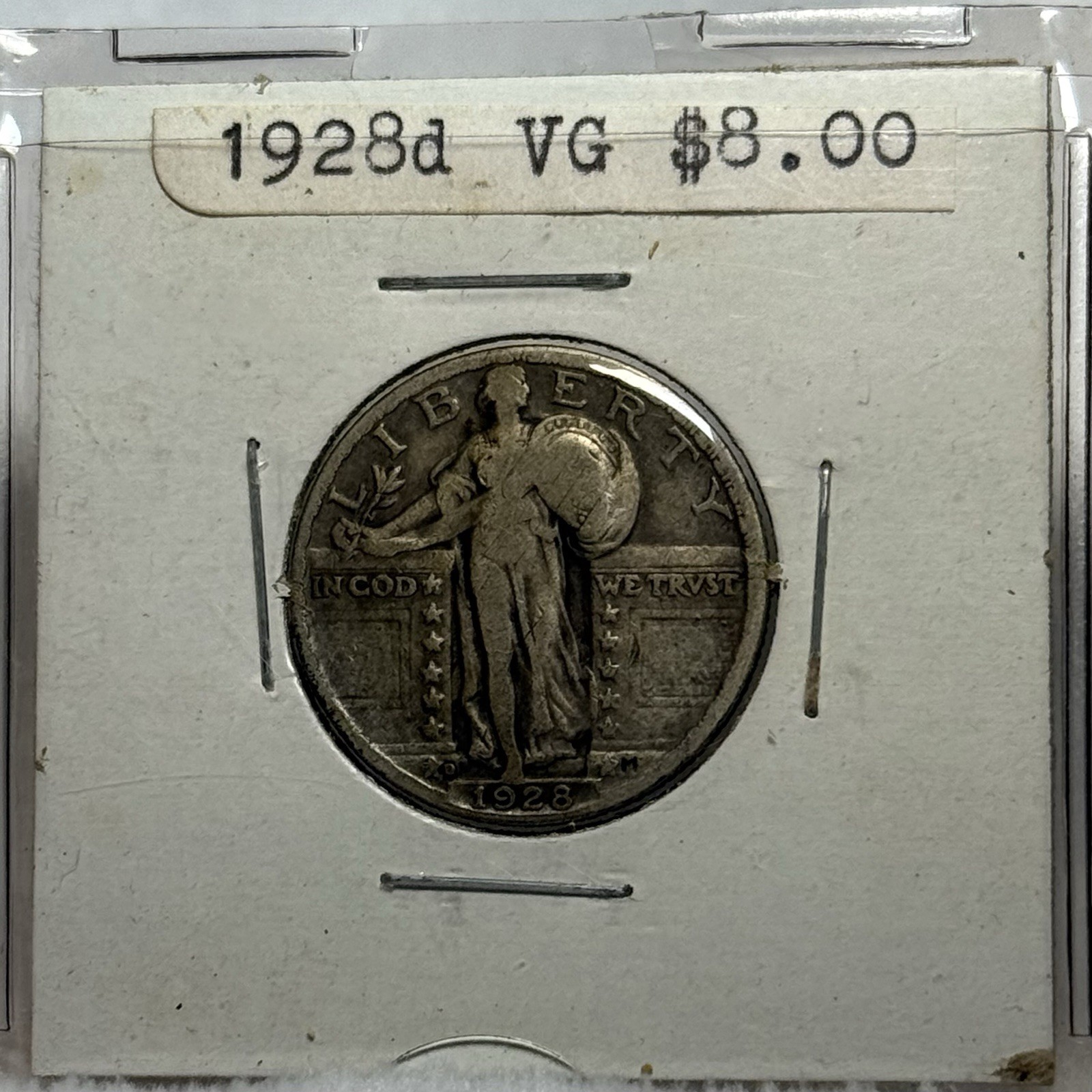1928-D Standing Liberty Quarter Silver Coin USA S Mint