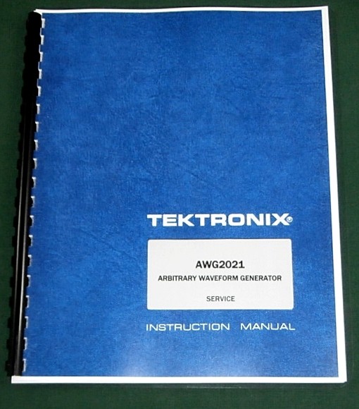Tektronix AWG2021 Service Manual: 11"X17" Foldouts & Protective Covers
