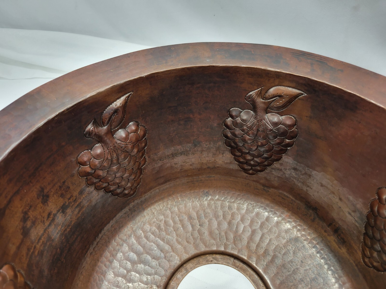 Native Trails Sink With Grapes Antique Hammered Copper Finish CPS261