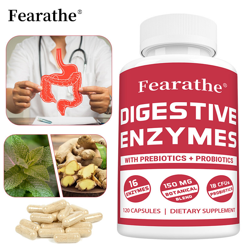 Gut Health Supplements - Digestive Enzymes, Bloating Relief (30/60/120 Capsules)