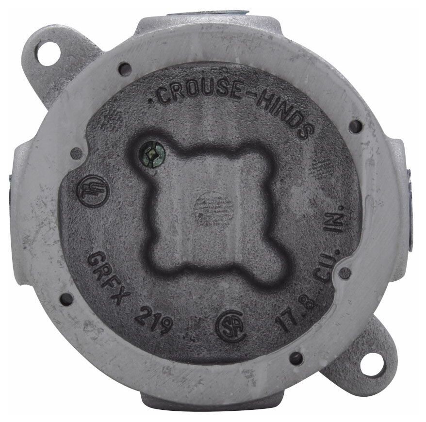 Crouse-Hinds GRFX239, Rigid Conduit Outlet Box, 3 1/8 Dpt 3/4 Grfx Iron, 1 PC