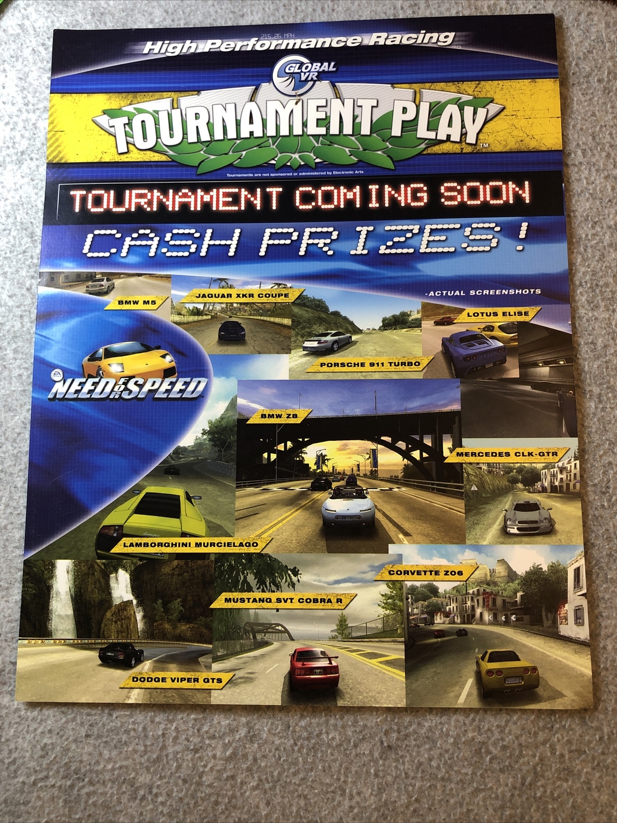 ****** Need For Speed Video Arcade Game Flyer Coin-op ******