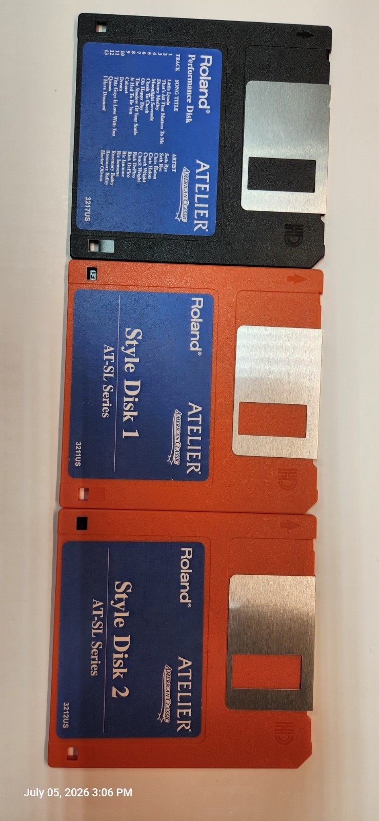 Roland Atelier SL Bonus Disks, Styles & Performances