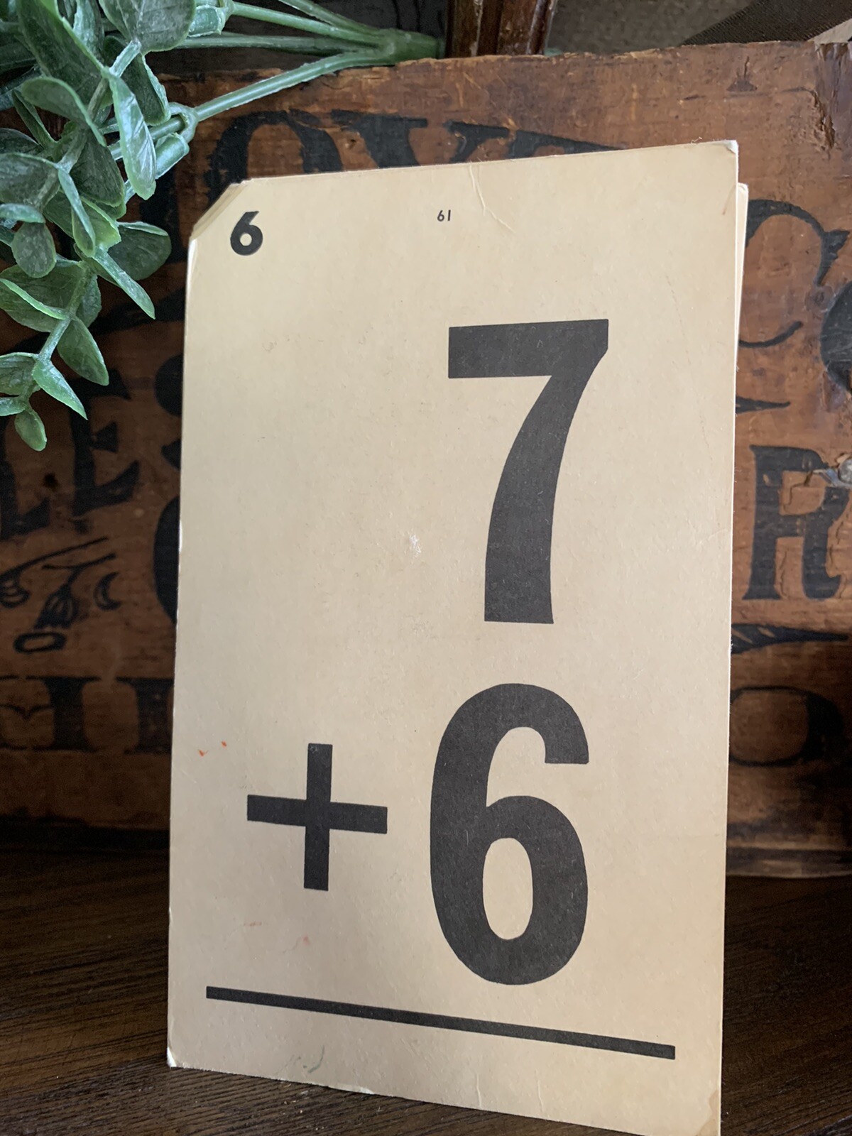 Vtg Math Flash Cards Addition Subtraction Junk Journal Supplies School Ephemera