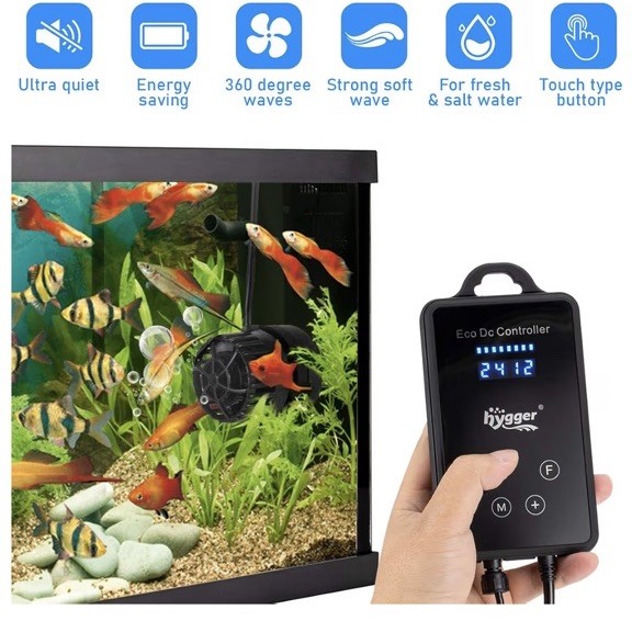 hygger Quiet Magnetic Aquarium Wave Maker Powerhead with Digital Led Display