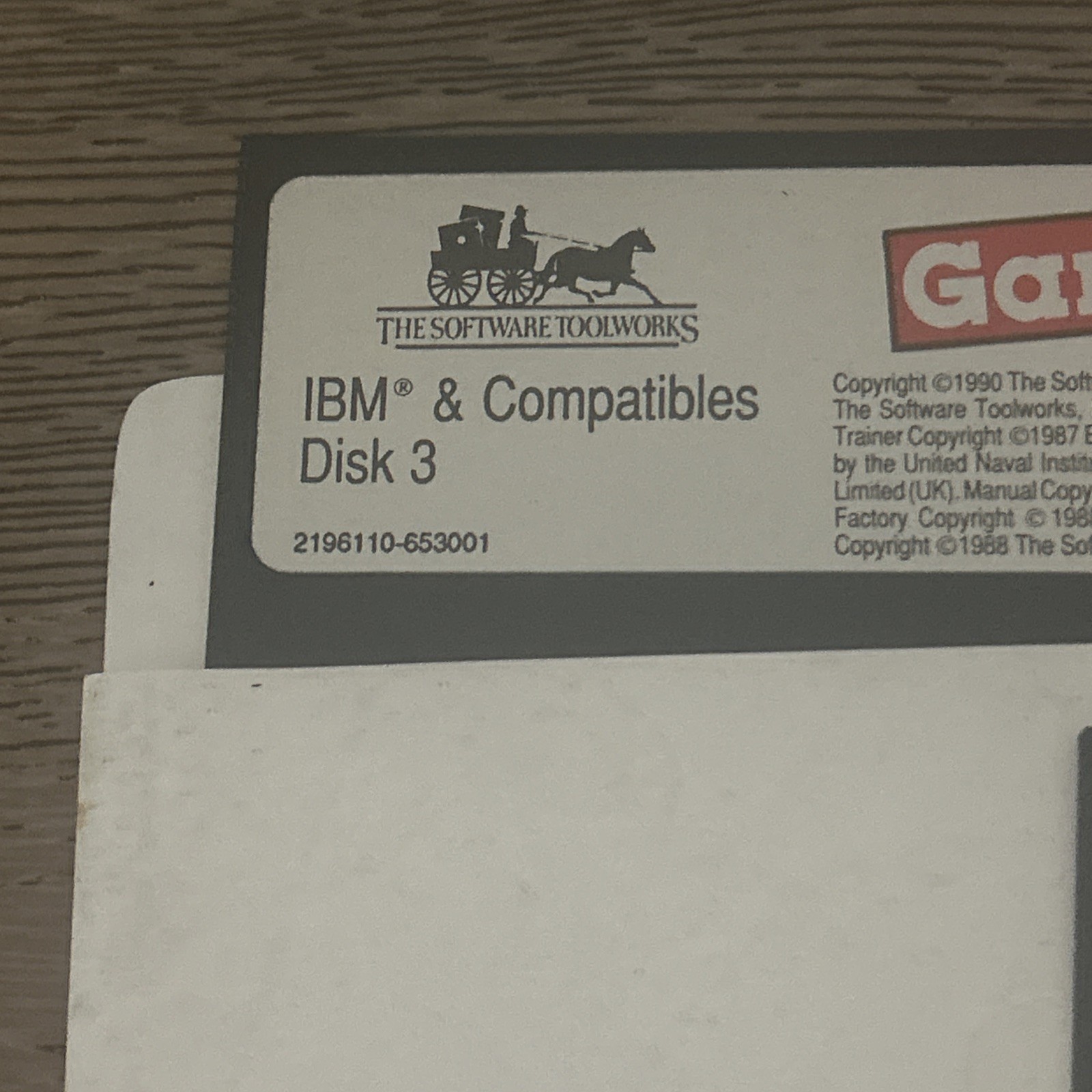 Vintage Software Toolworks Game Pak I IBM DOS Computer Software 5.25 Disks 1,2,3
