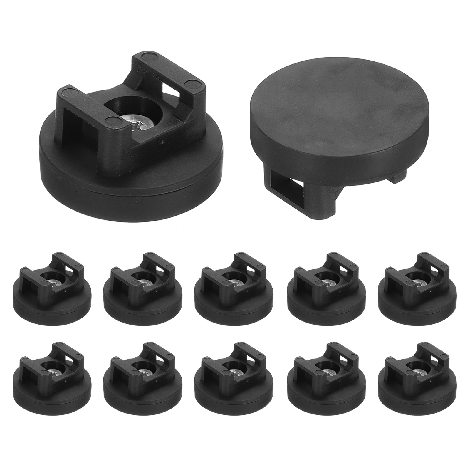 10Pcs Magnetic Zip Tie Mount,31mm Multipurpose Magnetic Cable Clips,Black