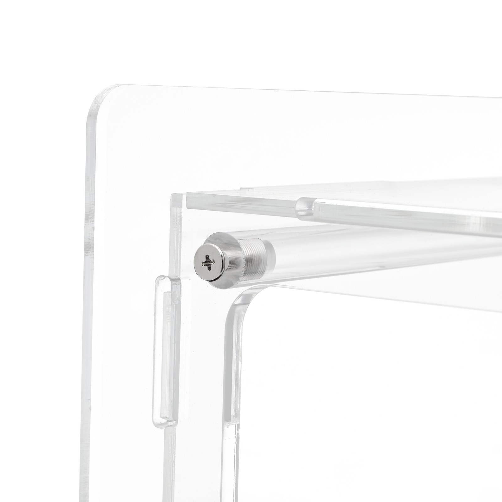 Clear Acrylic Side Table, Acrylic Nightstand, Rectangle Storage Shelf