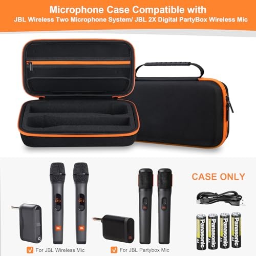 RAIALL Wireless Microphone Case for JBL Wireless Two Microphone Black