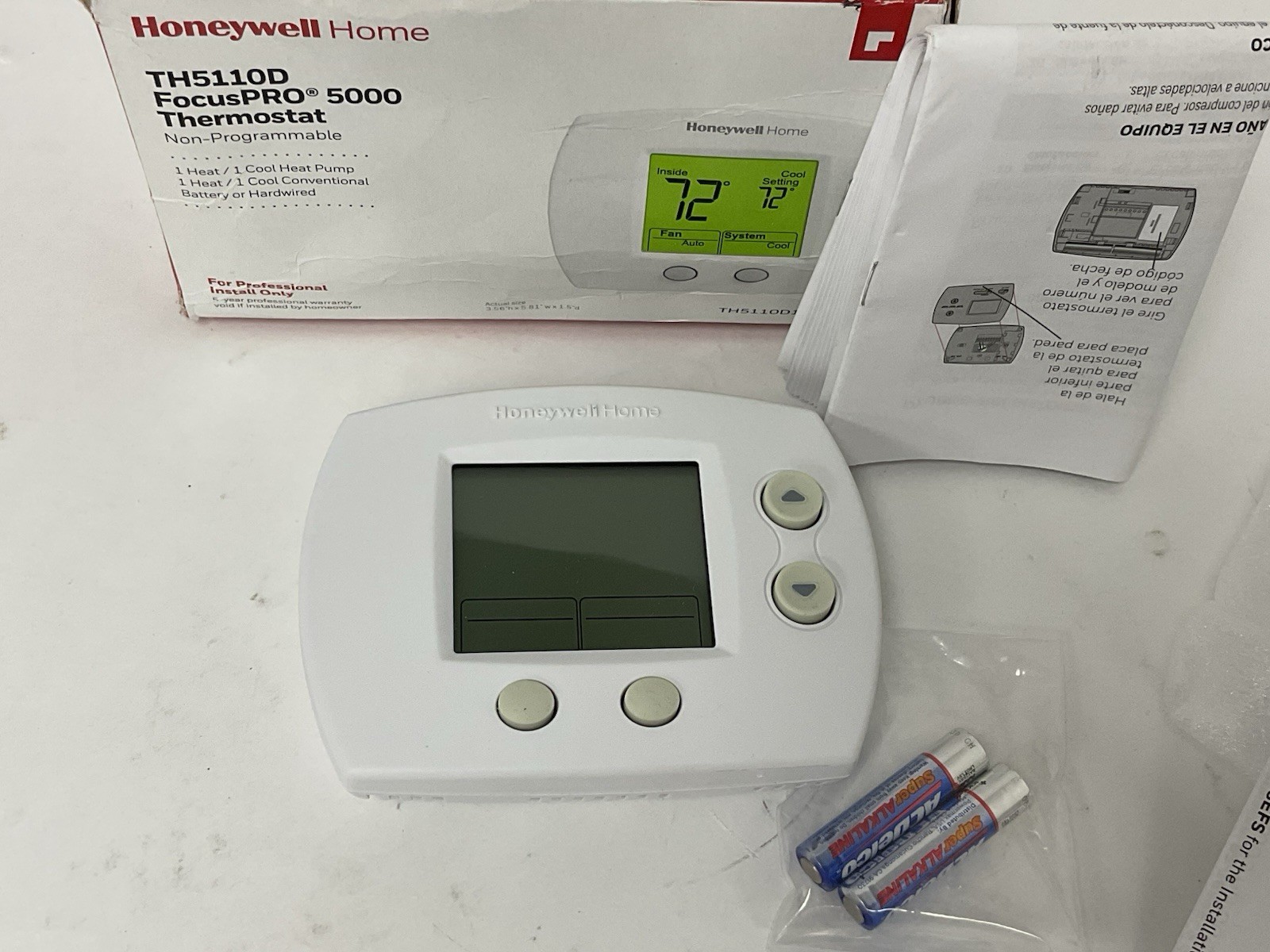 Honeywell FocusPRO 5000 Digital Thermostat TH5110D1022