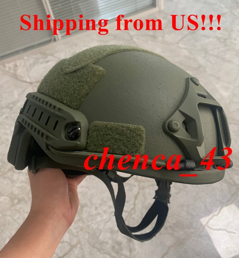 New US Stock!! UHMWPE FAST Tactical Ballistic Combat Helmet NIJ IIIA Bulletproof