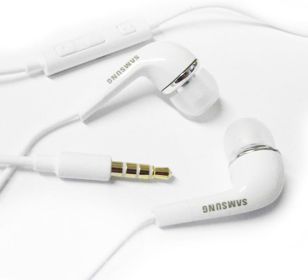 OEM Original Samsung EEHS64AVFW Earphone w/Remote+Mic 3.5mm White Stereo Headset
