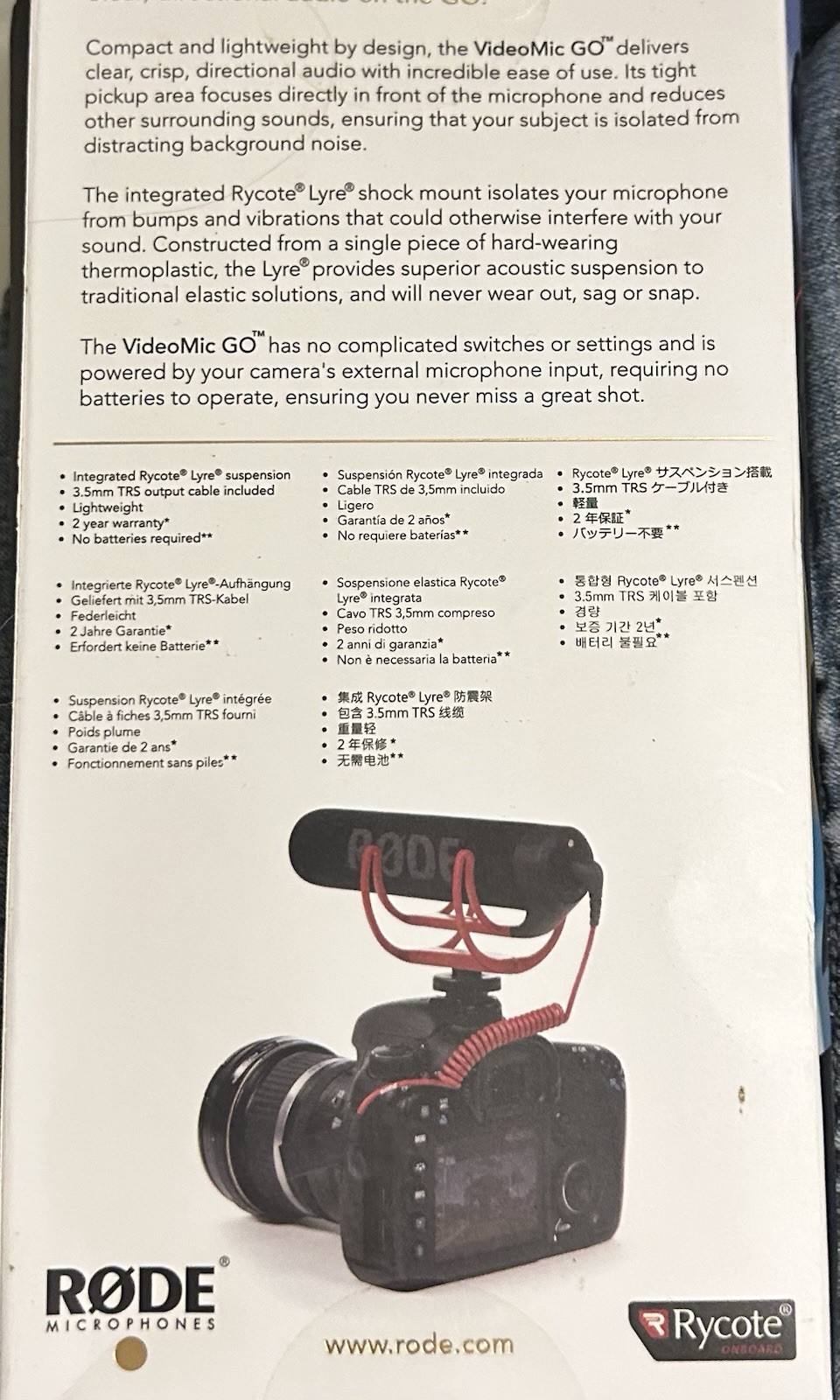 Rode VideoMicro Compact On-Camera Microphone