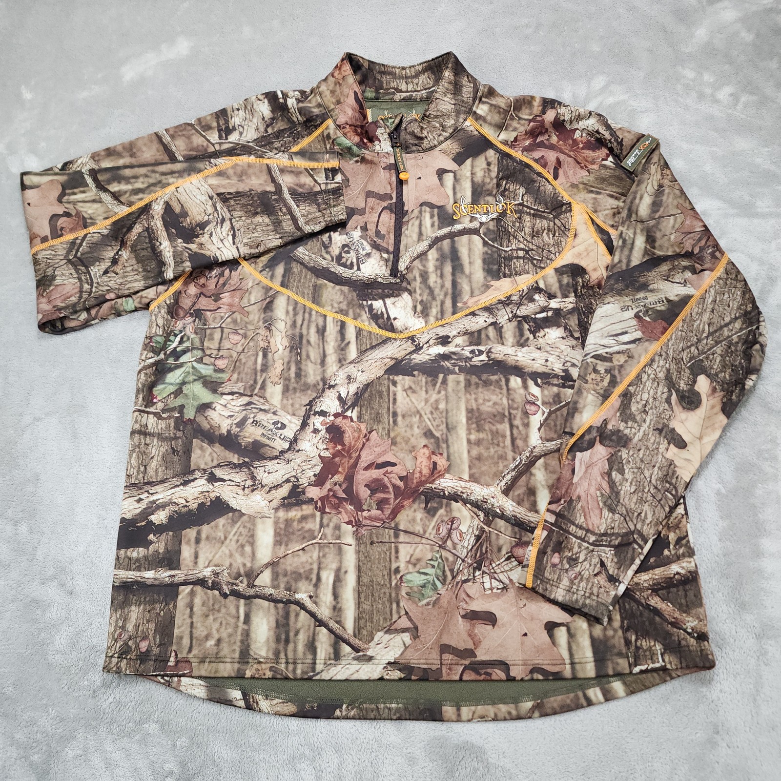 ScentLok Hunting Shirt XL Break-Up Infinity Carbon Alloy Odor Control Camo Outdo