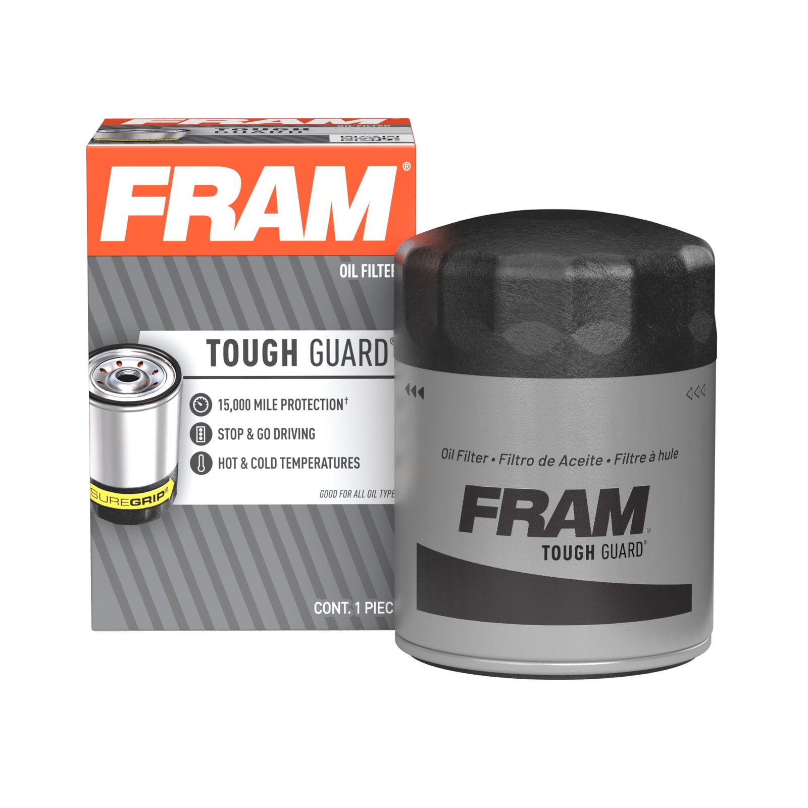 FRAM TG+ Replacement Oil Filter TG4967P, 1 Count (Pack of 1), Neutral