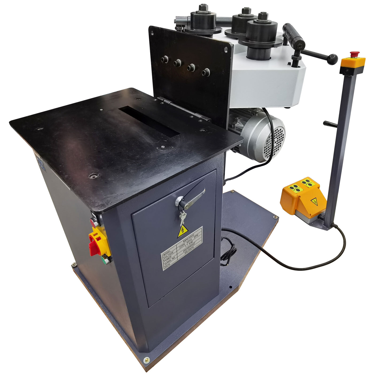 Vertical Type 30 Electric Hydraulic Rolling Machine Roll Bender 220V Three-phase