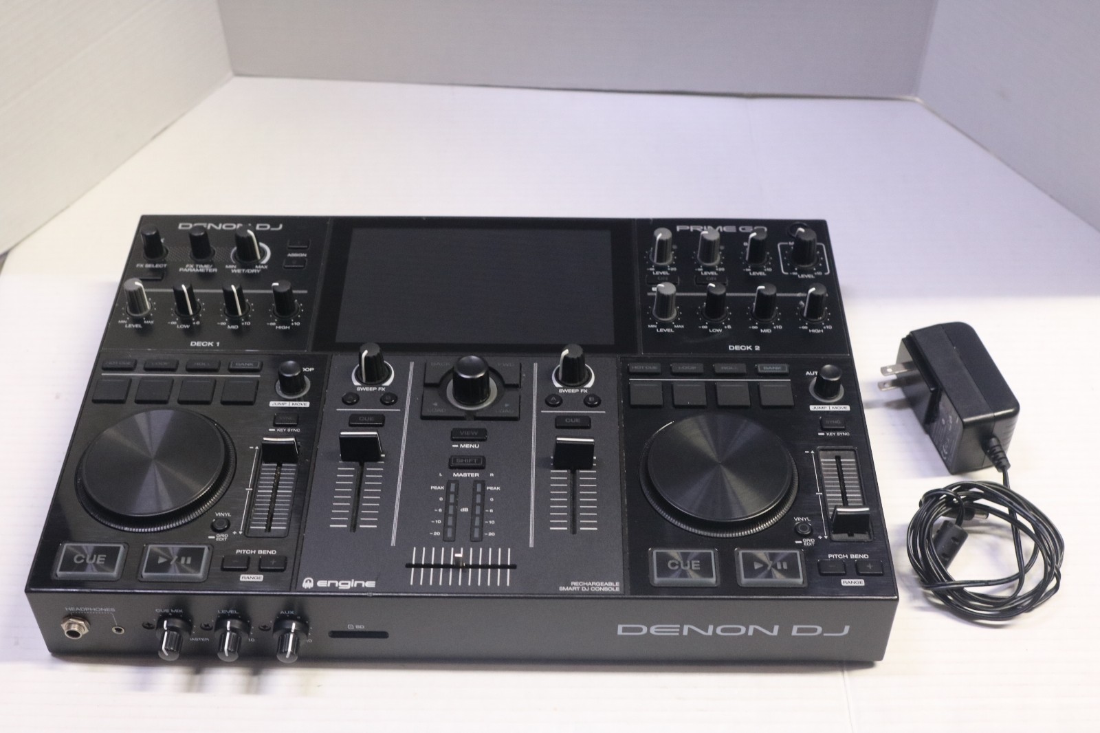 Denon DJ PRIME GO Double Deck Rechargeable Smart DJ Console - 7 inch Touchscreen