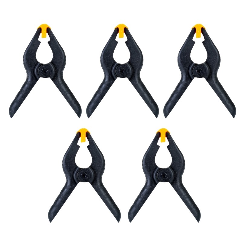 Set of 5pcs Flexible Grip Photo Clamps for Photography Backdrops and Woodwork