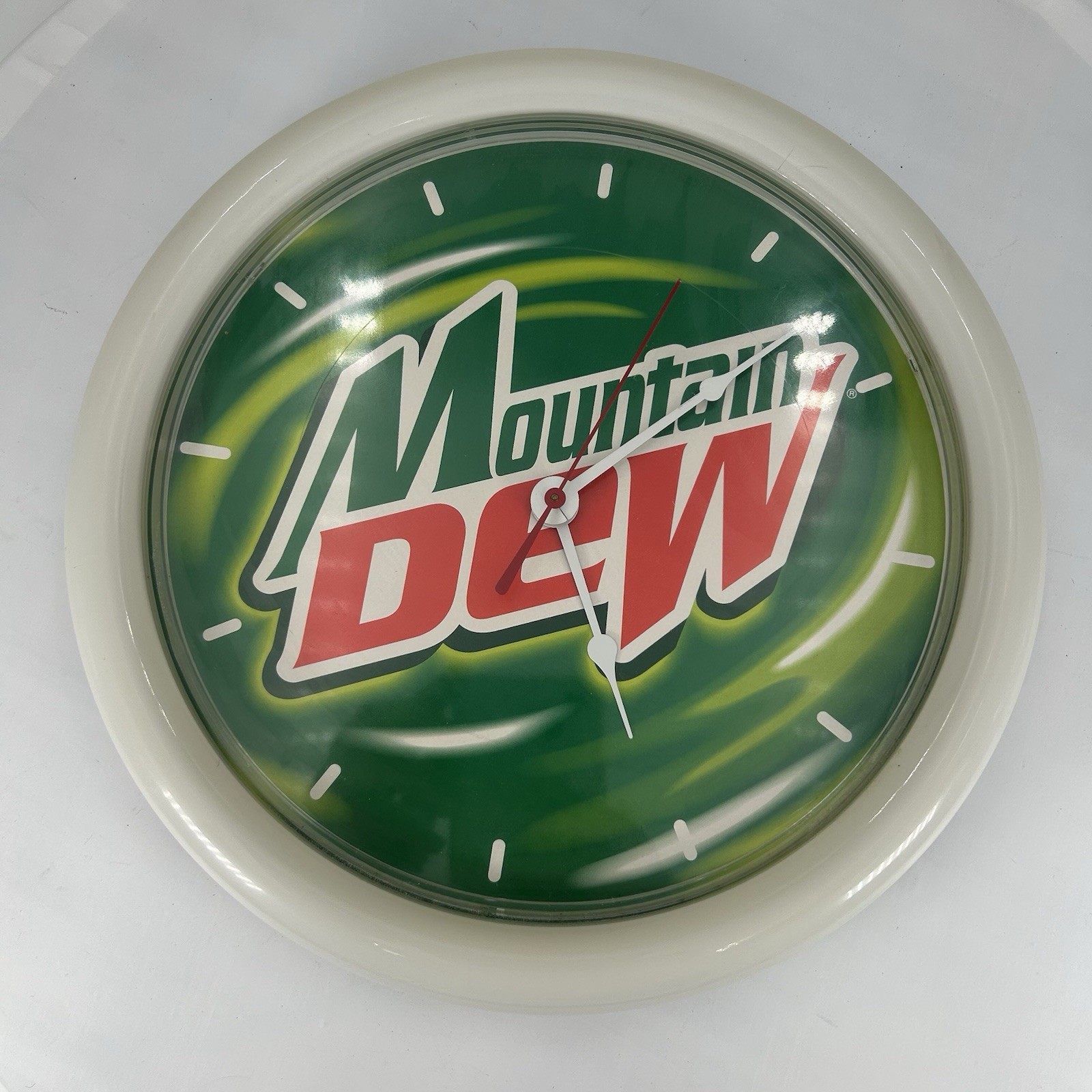 Vintage Mountain Dew Wall Clock Made in USA Takane - Tested- Works