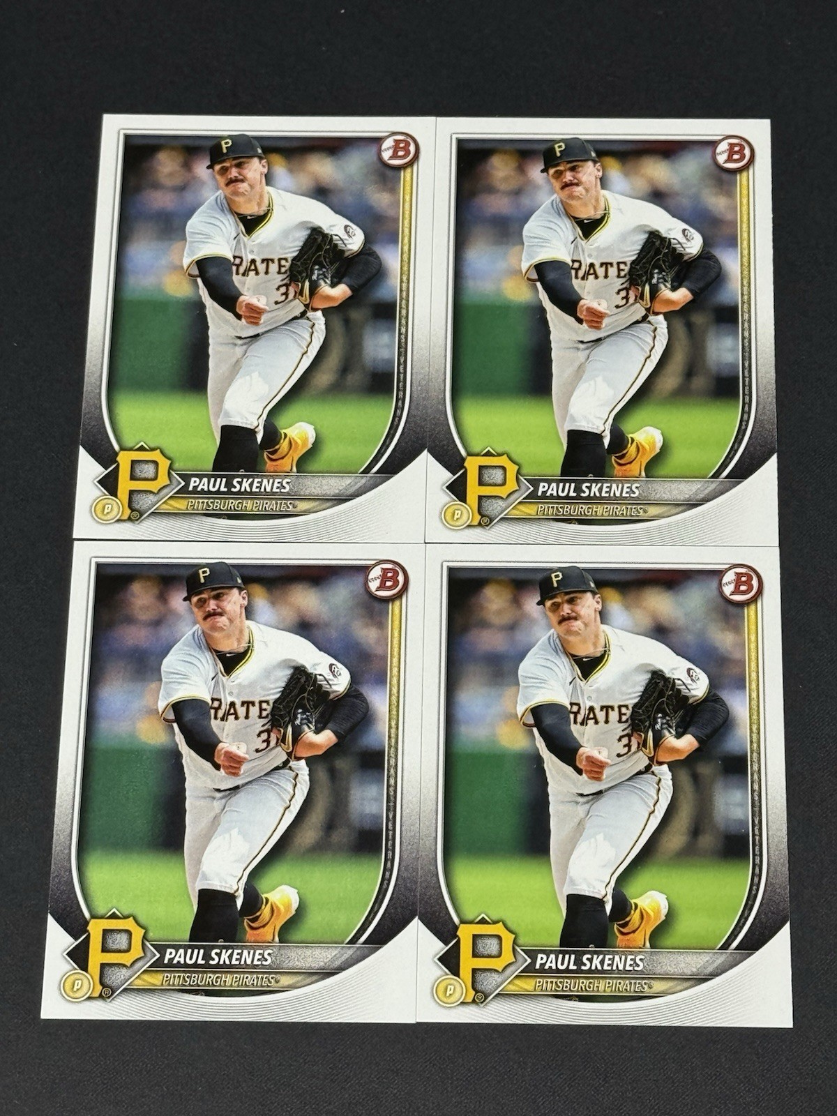 Paul Skenes 2025 Bowman Prospects #30 Pittsburgh Pirates Lot Of 4