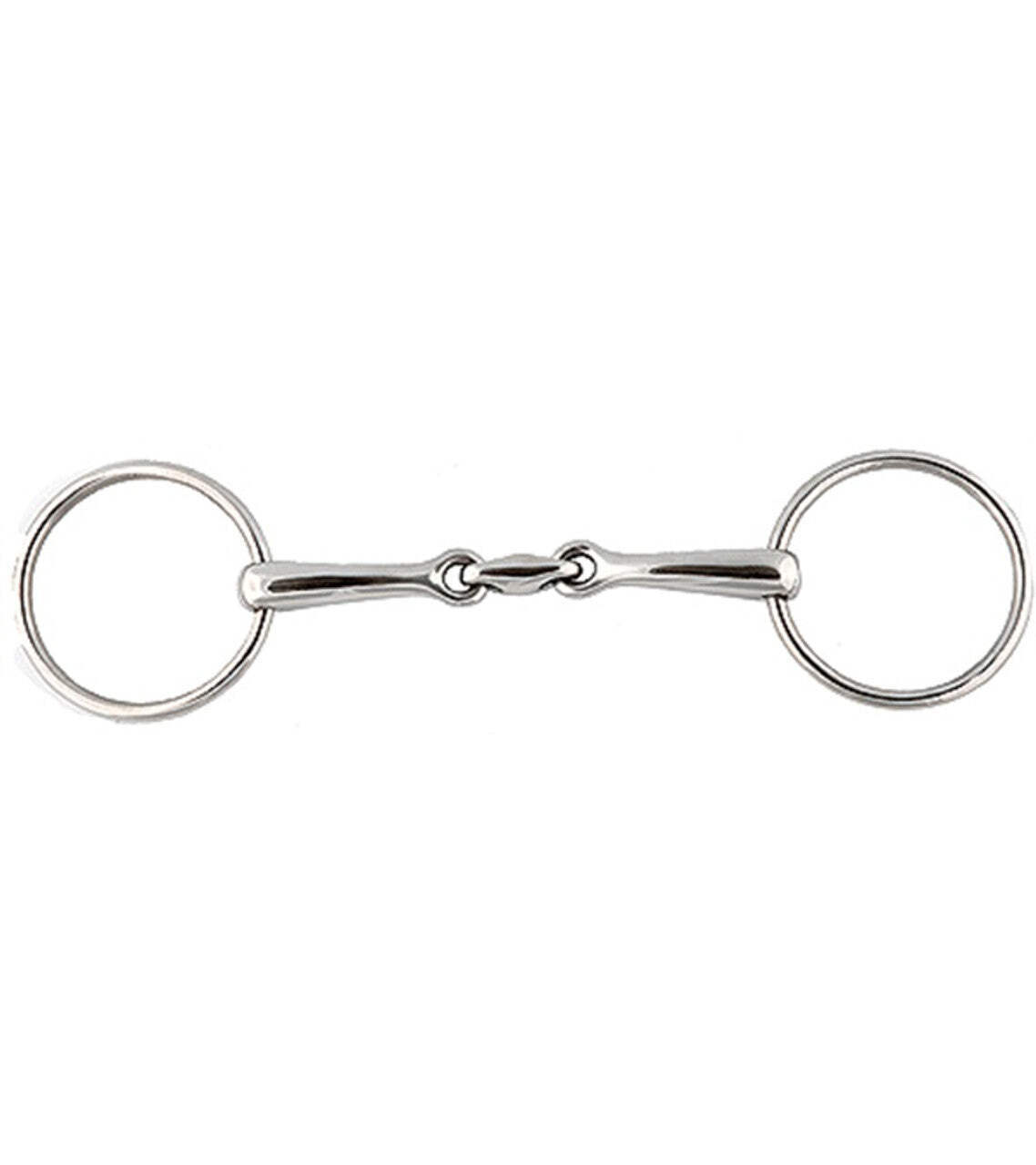 New Stainless steel HORIZONTAL ELLIPTICAL LINK BRADOON BIT w/ Rings Horse Equine