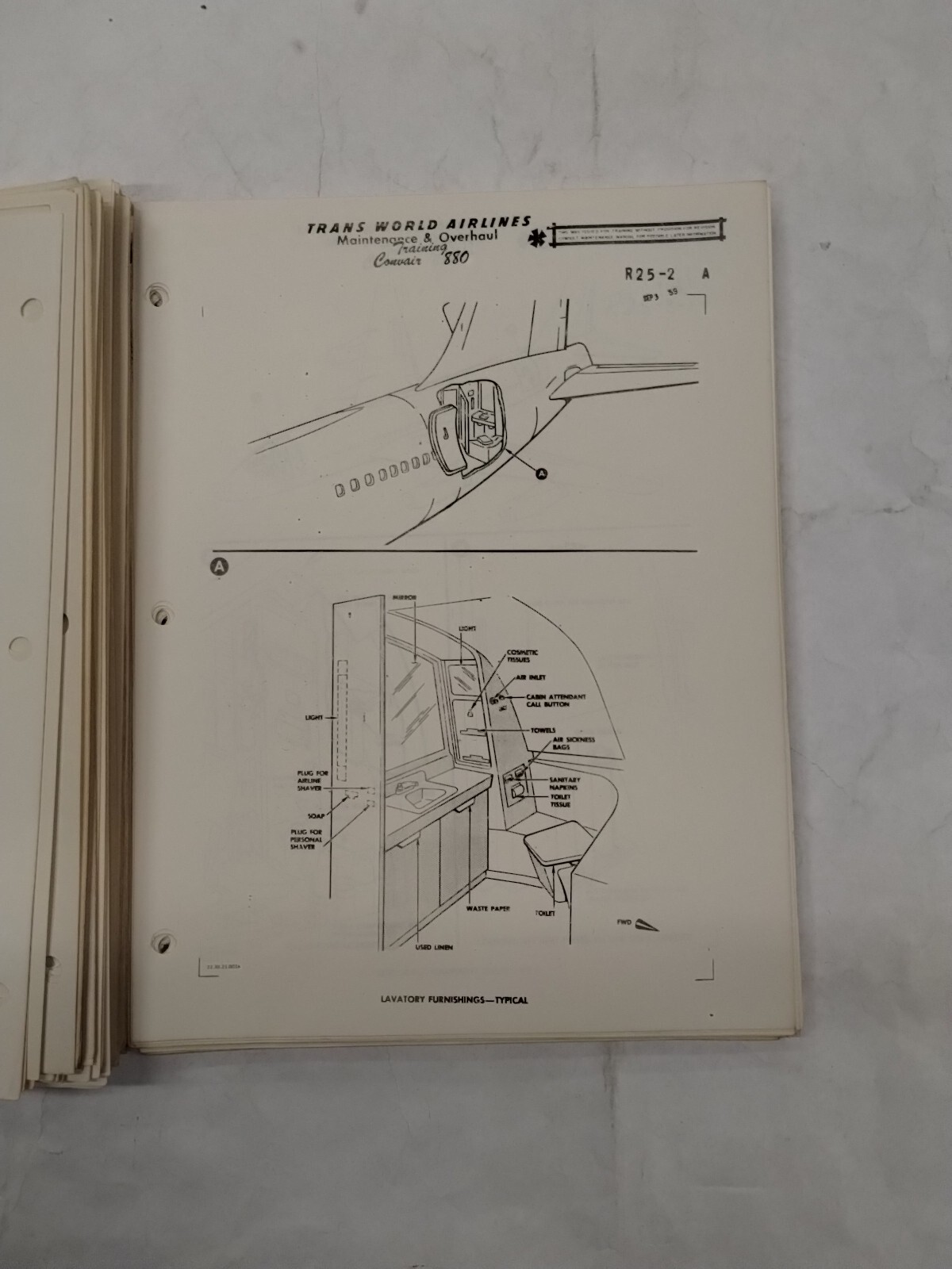 Trans World Airlines Convair 880 Maintenance Study Guide-Original