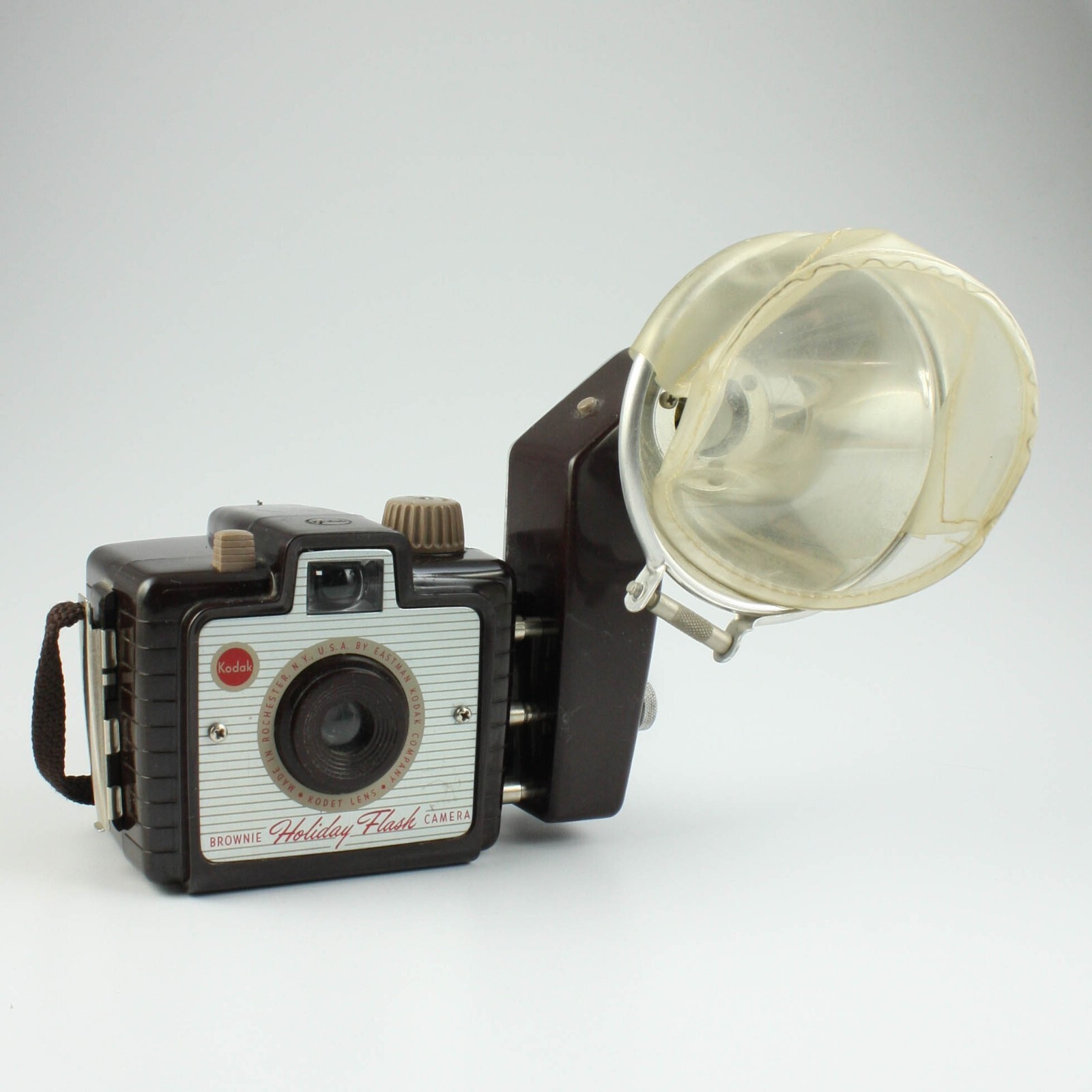 Kodak Holiday Flash Camera + Kodalite Flasholder with Plastic Flash Cover 1950s