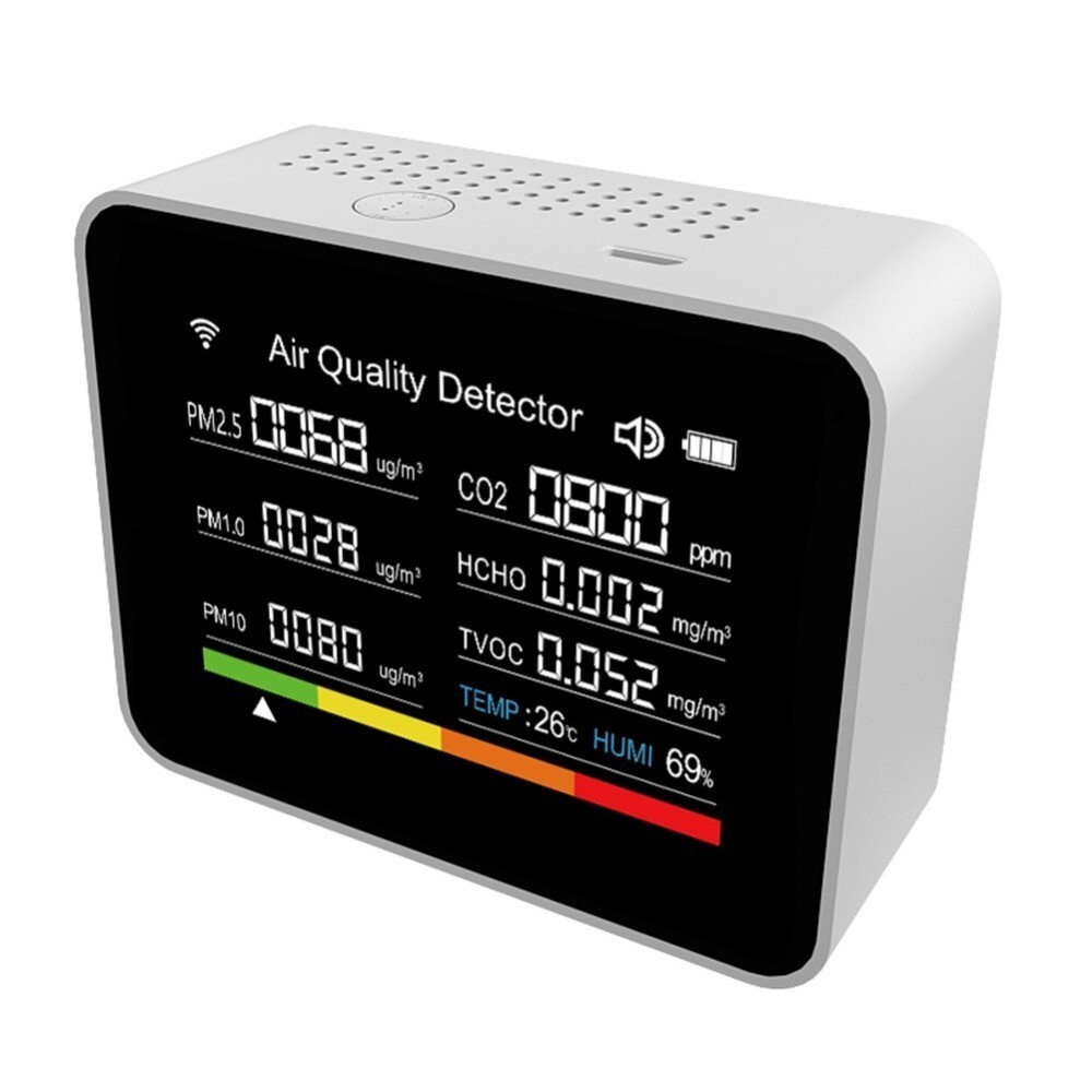 1pcs New 13 In 1 WiFi Indoor Air Quality Monitor With Detector And for TUYA App
