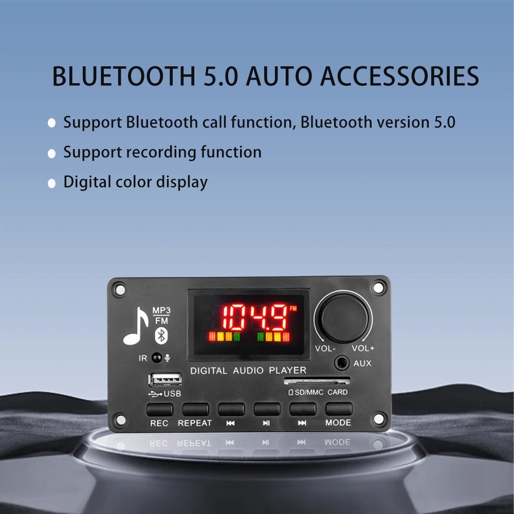 Amplifier Decoder Board 2*40W with Bluetooth 5.0, MP3 Player and IR FM Radio New