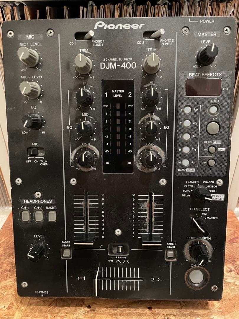 Pioneer DJ DJM-400 Black 2-Channel Audio Mixer Built-in Effects Sound Equipment