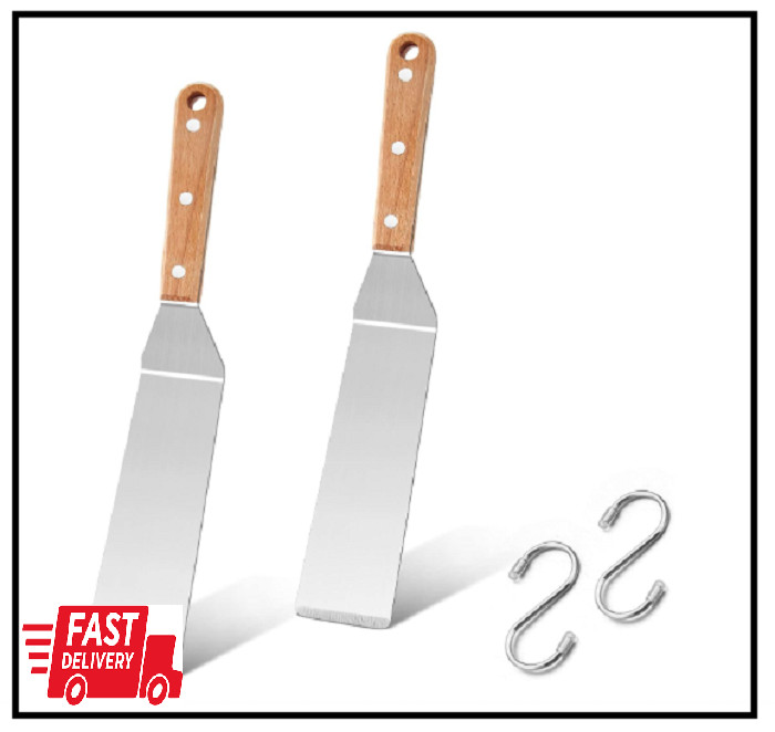 Metal Spatula Set of 2, Hasteel 12In Long Stainless Steel Griddle Spatula, Heavy