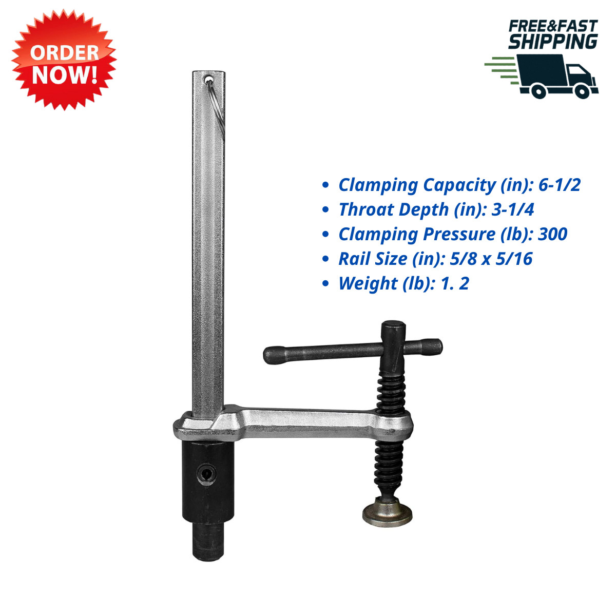 Workbench Surface Hold Down Clamp for 5/8" Dog Hole Metal Welding Fixture Table