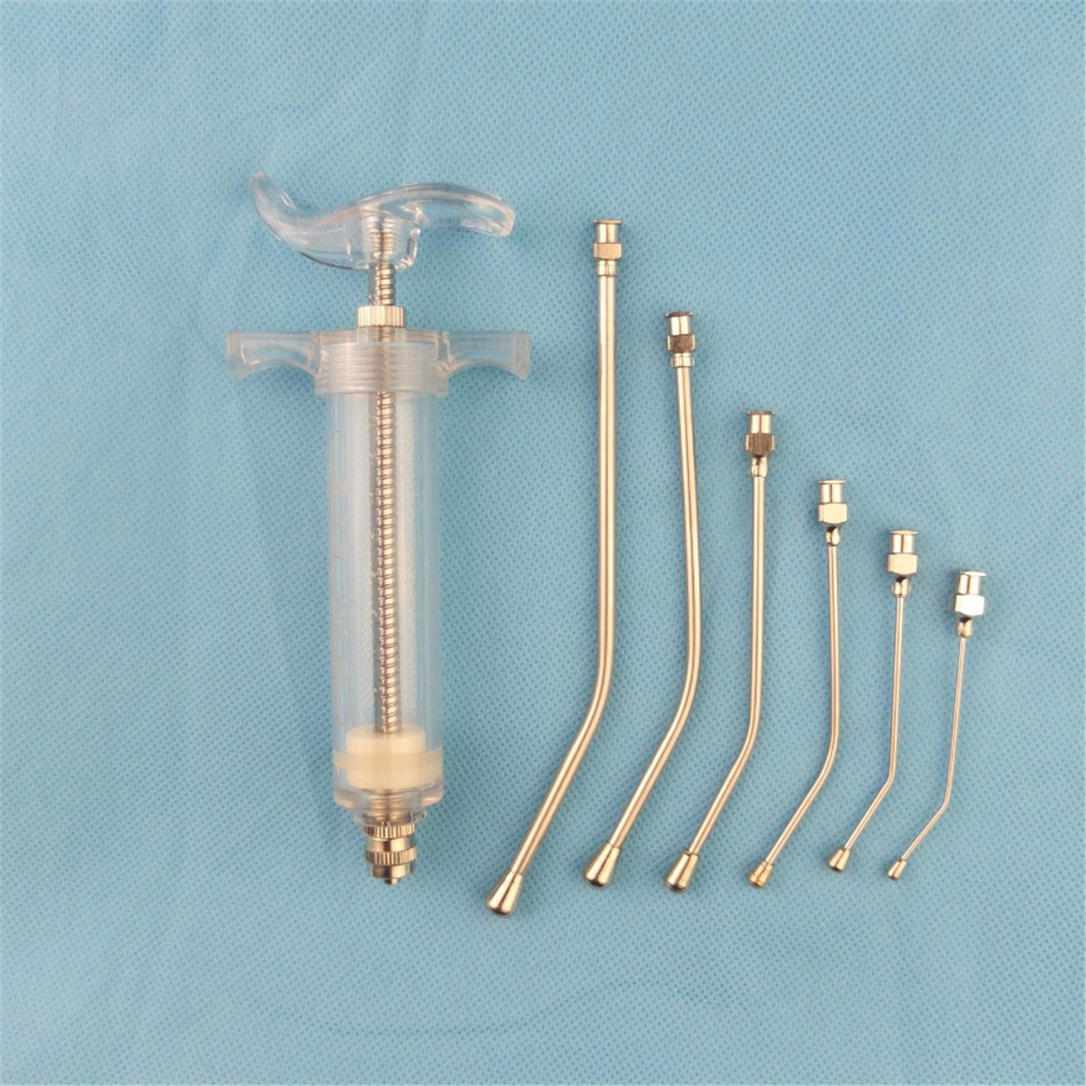 Veterinary Crop Feeding Kit - 6Pcs curved gavage tubes & 1Pc Syringe