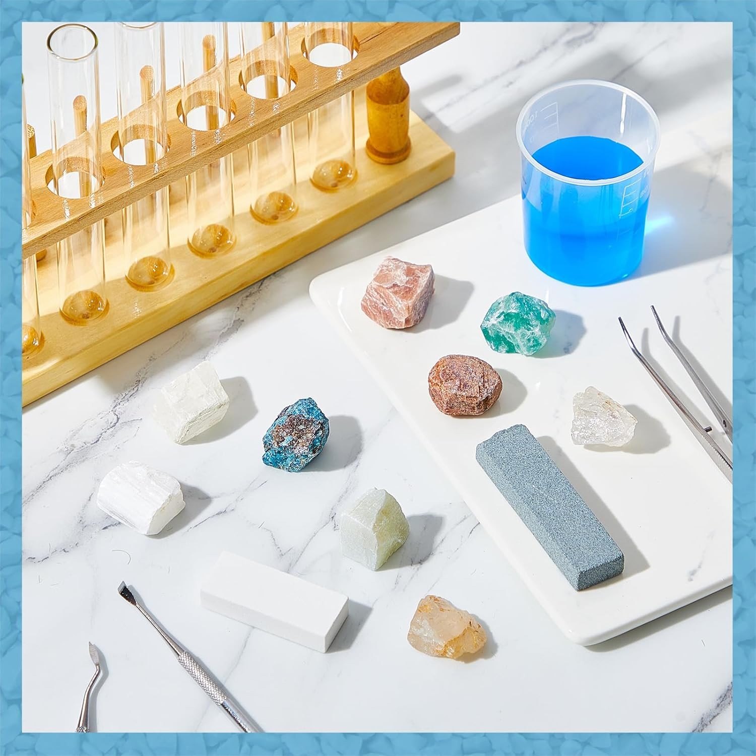 Landical Moh's Hardness Test Kit 11 Piece Mineral Include 9...
