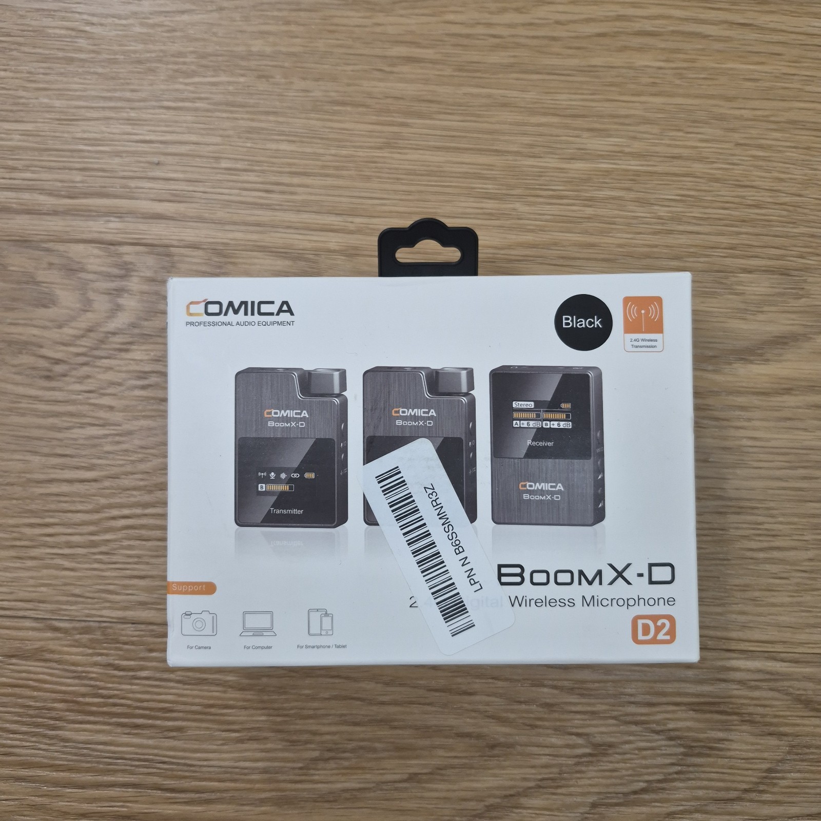 COMICA BoomX-D2 Wireless Lavalier Microphone for iPhone Android Camera PC