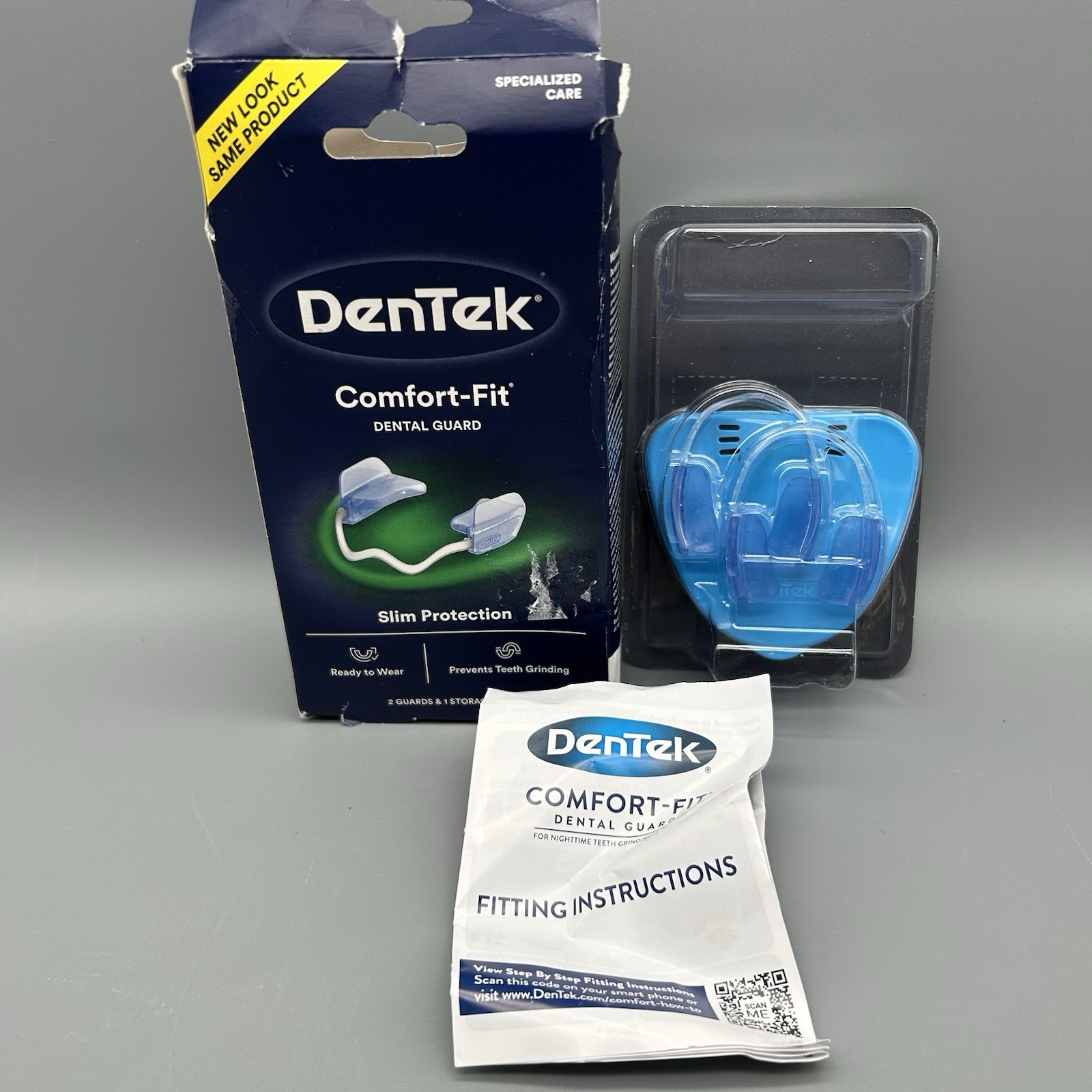 DenTek Comfort-Fit Night Guard, One Size, 2 Guards NEW BOX DAMAGE
